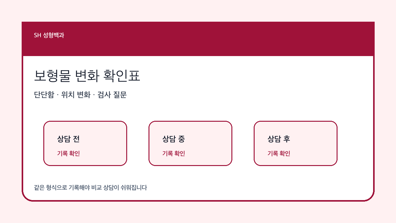 보형물·구축 이상 신호 기준: 무증상이어도 확인할 기록