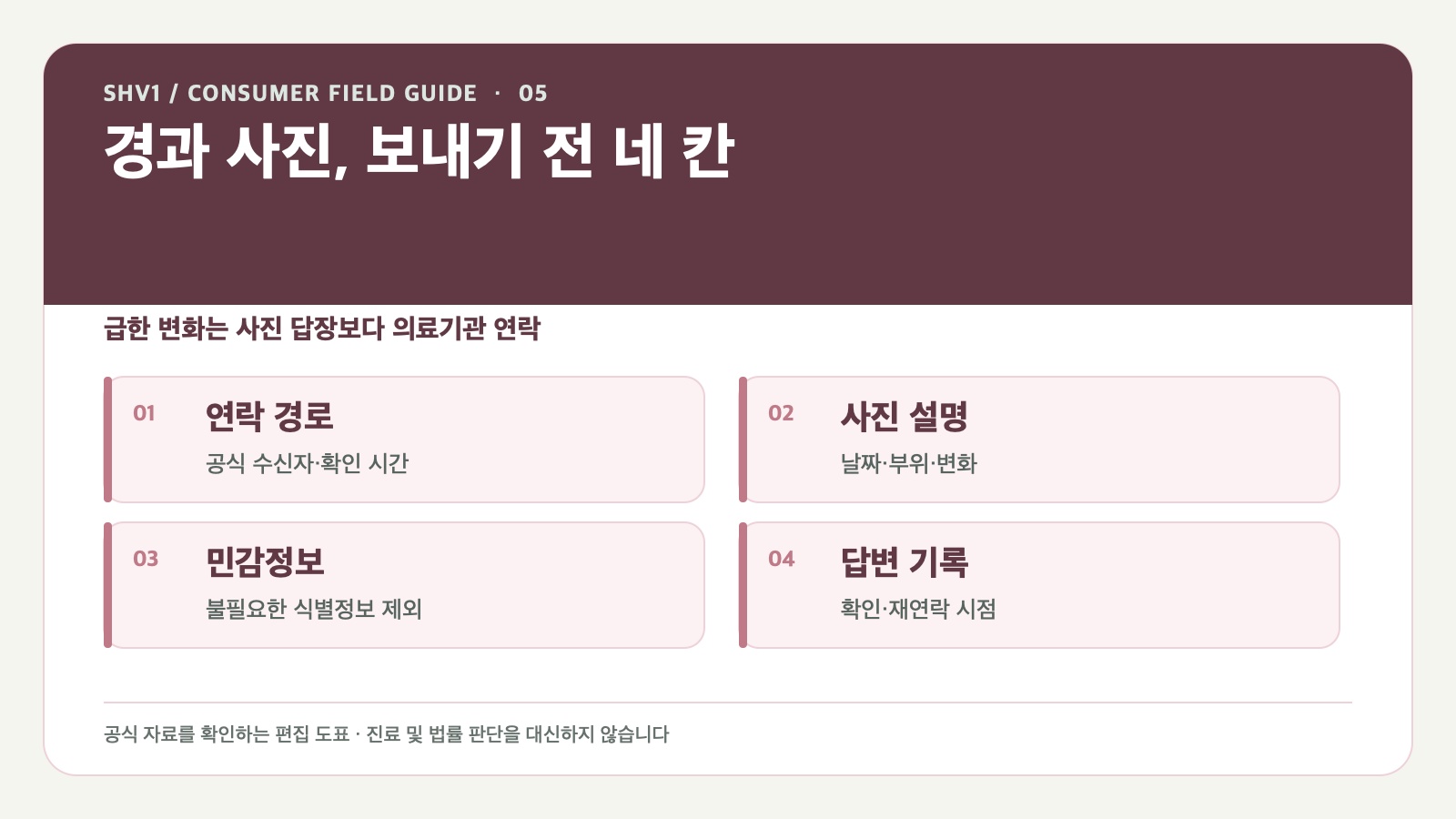 수술 후 경과 사진을 병원에 보낼 때 확인할 네 가지